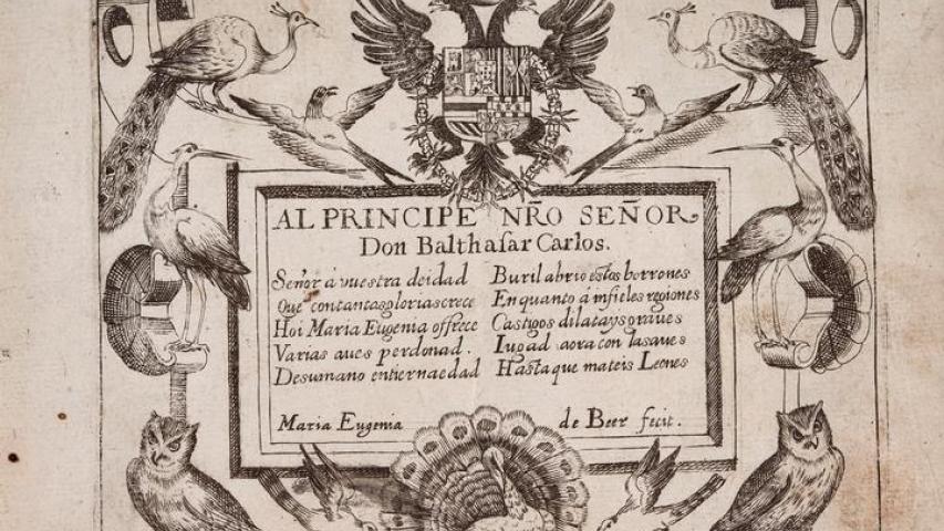 Cuaderno de aves: simbolismo alegórico en portada