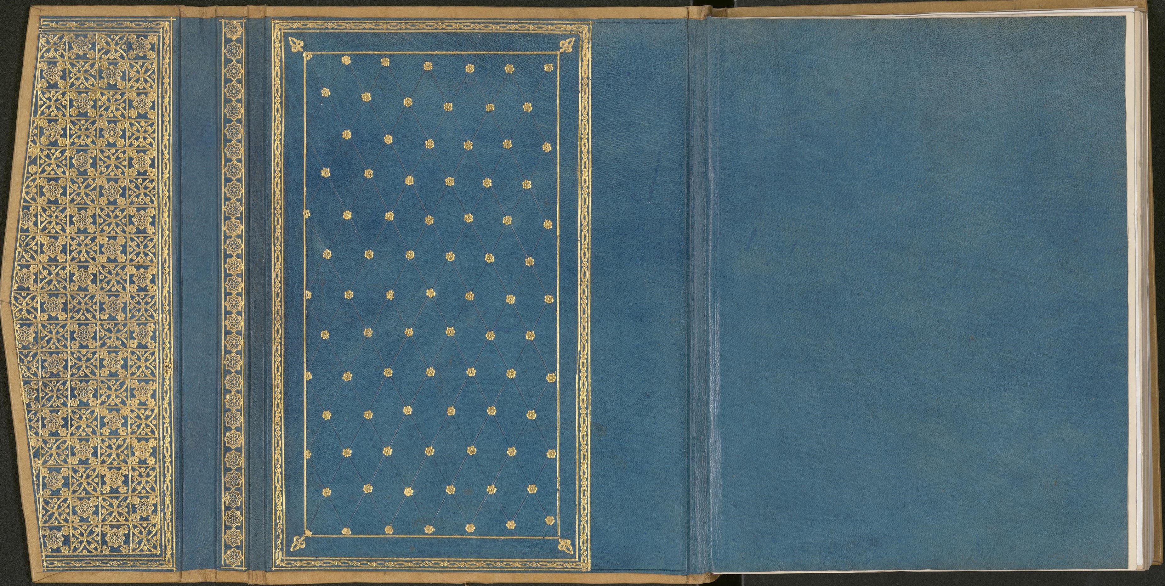 Detalles de las guardas en azul turquesa. Sig: 2PP 73